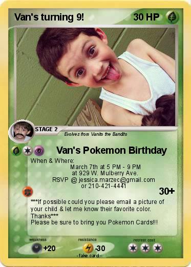 Pokemon Van's turning 9!