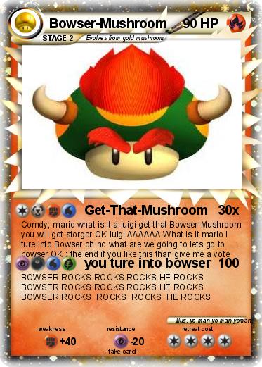 Pokemon Bowser-Mushroom