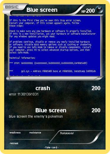 Pokemon Blue screen