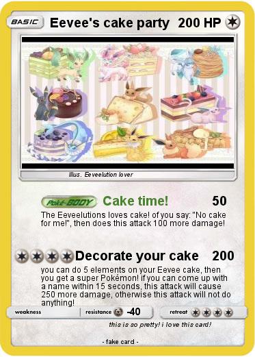 Pokemon Eevee's cake party
