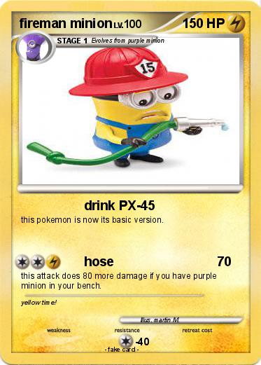 Pokemon fireman minion
