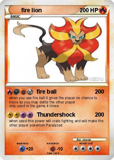Pokemon fire lion
