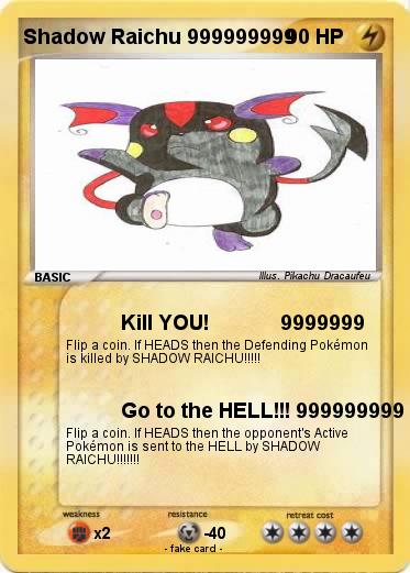 Pokemon Shadow Raichu 999999999