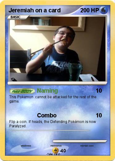 Pokemon Jeremiah on a card