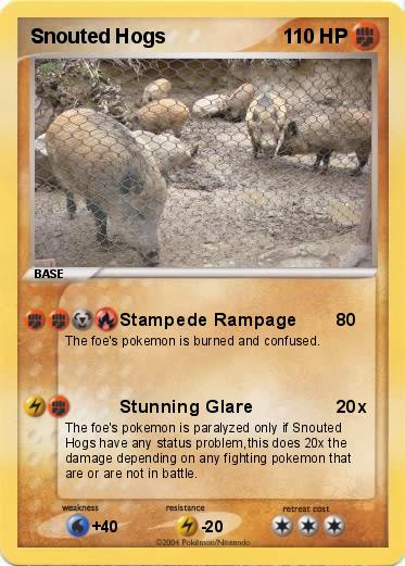 Pokemon Snouted Hogs