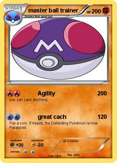 Pokemon master ball trainer