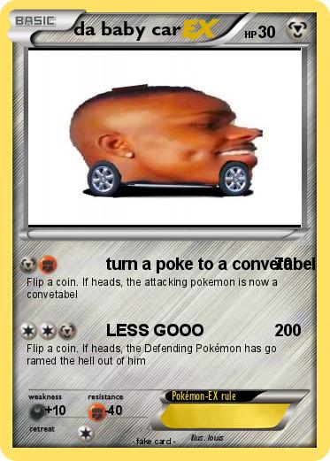 Pokemon da baby car