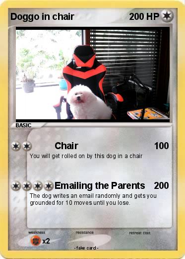 Pokemon Doggo in chair