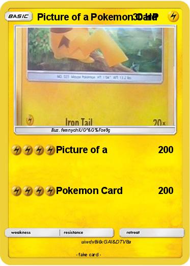 Pokemon Picture of a Pokemon Card