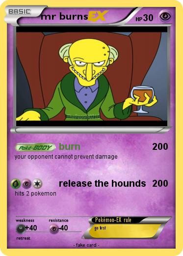 Pokemon mr burns