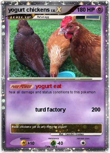 Pokemon yogurt chickens