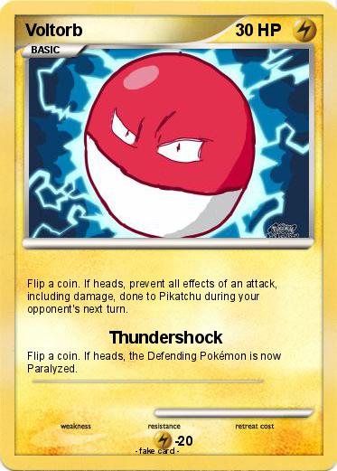 Pokémon Voltorb 87 87 - Thundershock - My Pokemon Card