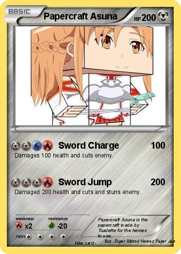 Pokemon Papercraft Asuna