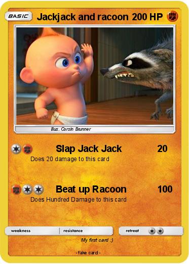 Pokemon Jackjack and racoon