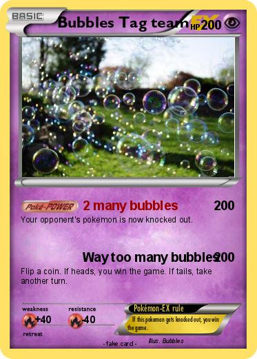 Pokemon Bubbles Tag team