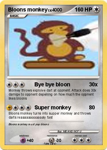 Pokemon Bloons monkey