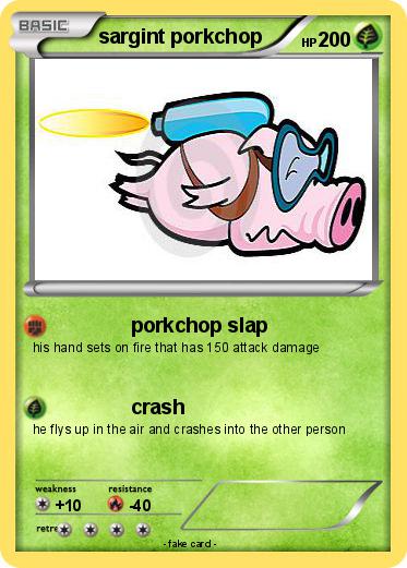 Pokemon sargint porkchop