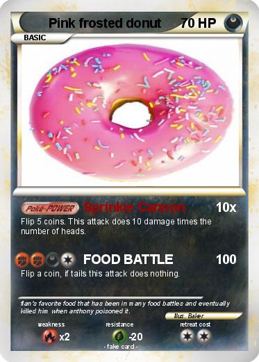 Pokemon Pink frosted donut