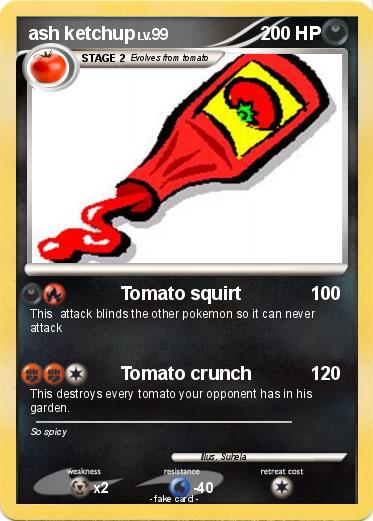 Pokemon ash ketchup