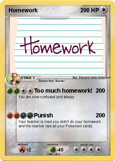 Homework pokemon card 06 image
