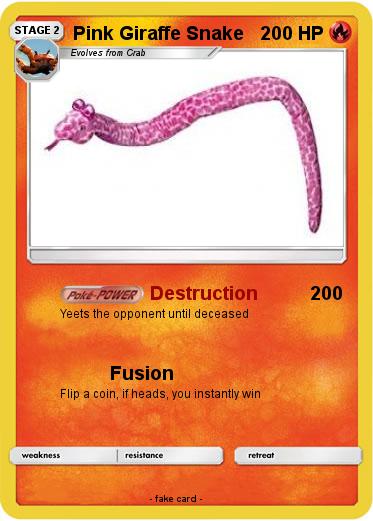 Pokemon Pink Giraffe Snake