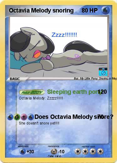 Pokemon Octavia Melody snoring
