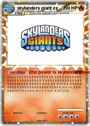 Pokemon skylanders giant ex