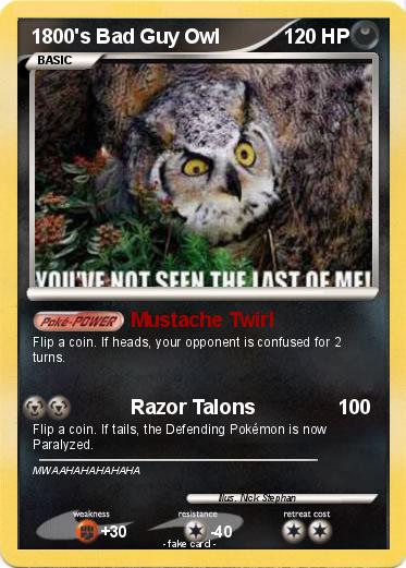 Pokemon 1800's Bad Guy Owl