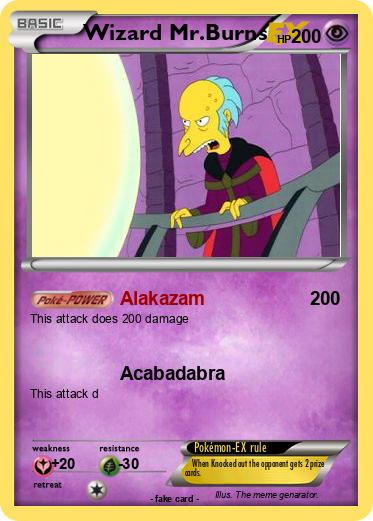 Pokemon Wizard Mr.Burns