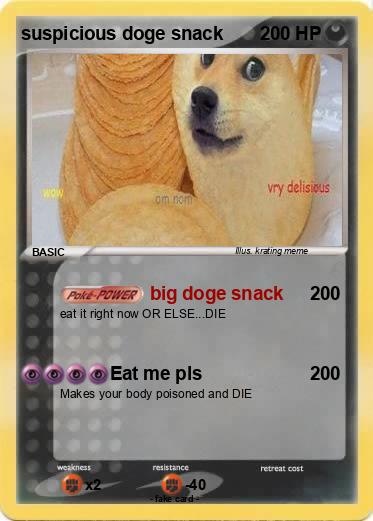Pokemon suspicious doge snack