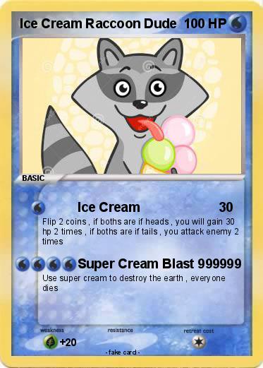 Pokemon Ice Cream Raccoon Dude