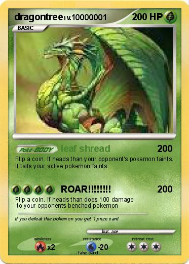 Pokémon dragontree - leaf shread - My Pokemon Card
