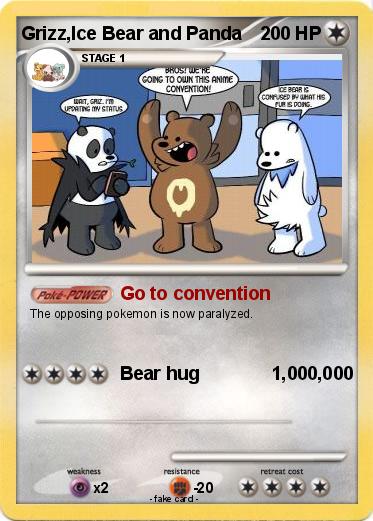 Pokemon Grizz,Ice Bear and Panda