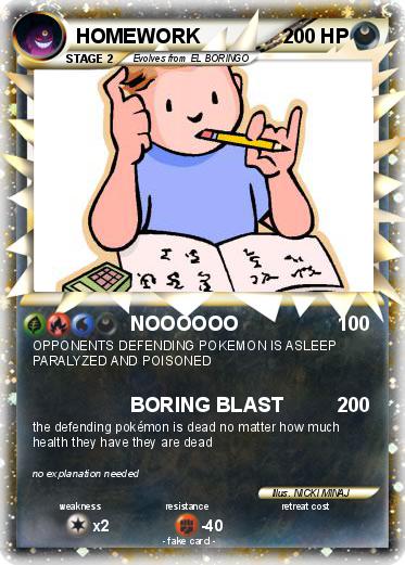 Homework pokemon card 07 picture
