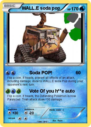 Pokemon WALL.E soda pop
