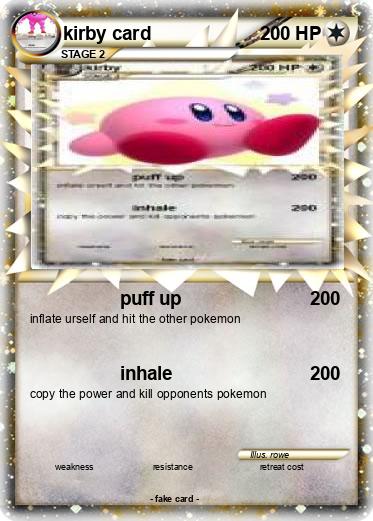 Pokemon kirby card