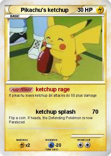 Pokemon Pikachu's ketchup