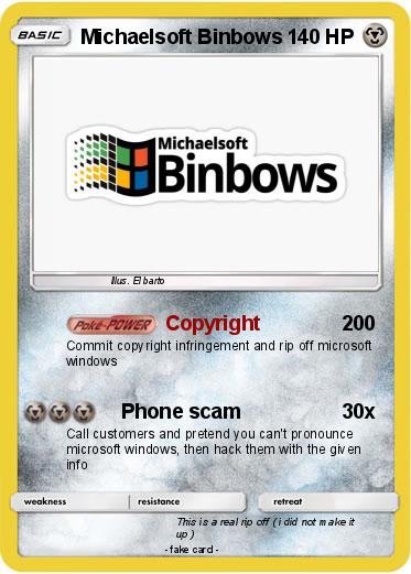 Pokemon Michaelsoft Binbows