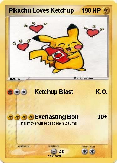 Pokemon Pikachu Loves Ketchup