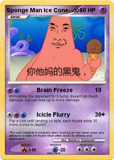 Pokemon Sponge Man Ice Cone
