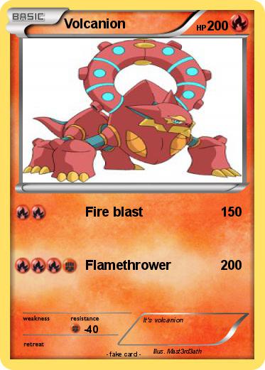 Pokémon Volcanion 200 200 - Fire blast - My Pokemon Card
