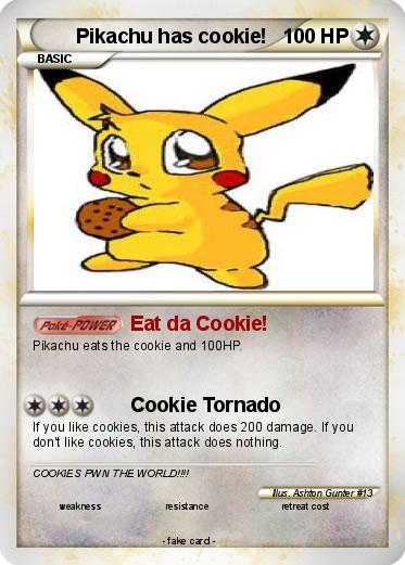 Pokemon Pikachu has cookie!