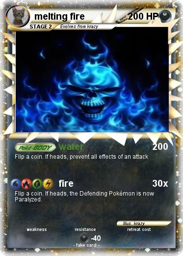 Pokemon melting fire