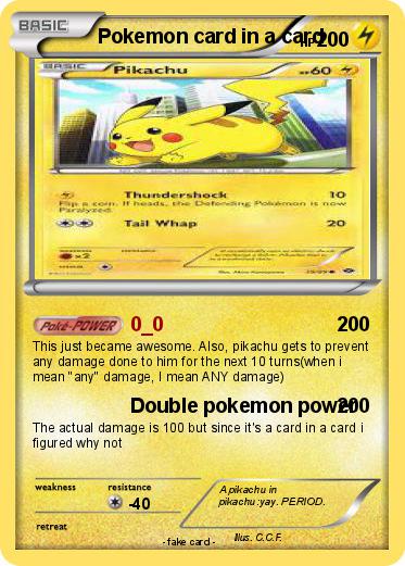 Pokemon Pokemon card in a card