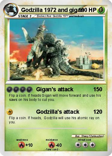 Pokemon Godzilla 1972 and gigan