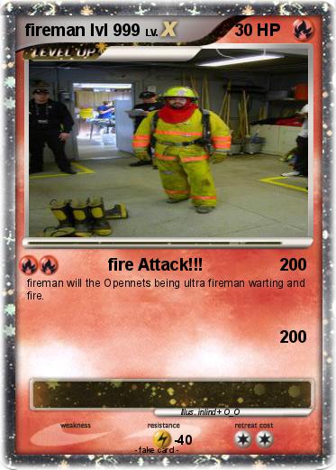 Pokemon fireman lvl 999