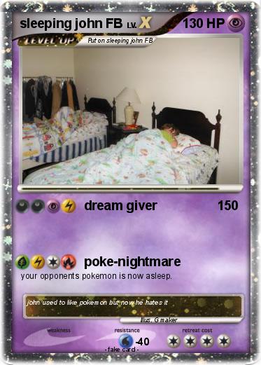 Pokemon sleeping john FB
