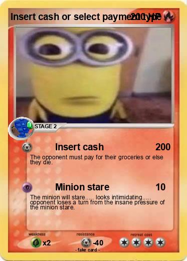 Pokemon Insert cash or select payment type