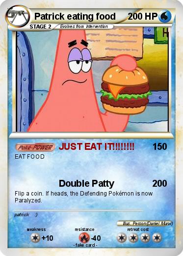 Pokemon Patrick eating food