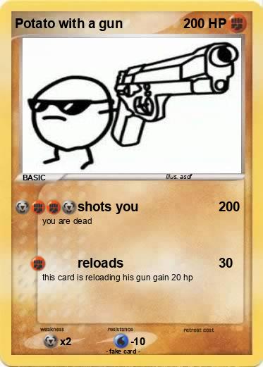 Pokemon Potato with a gun